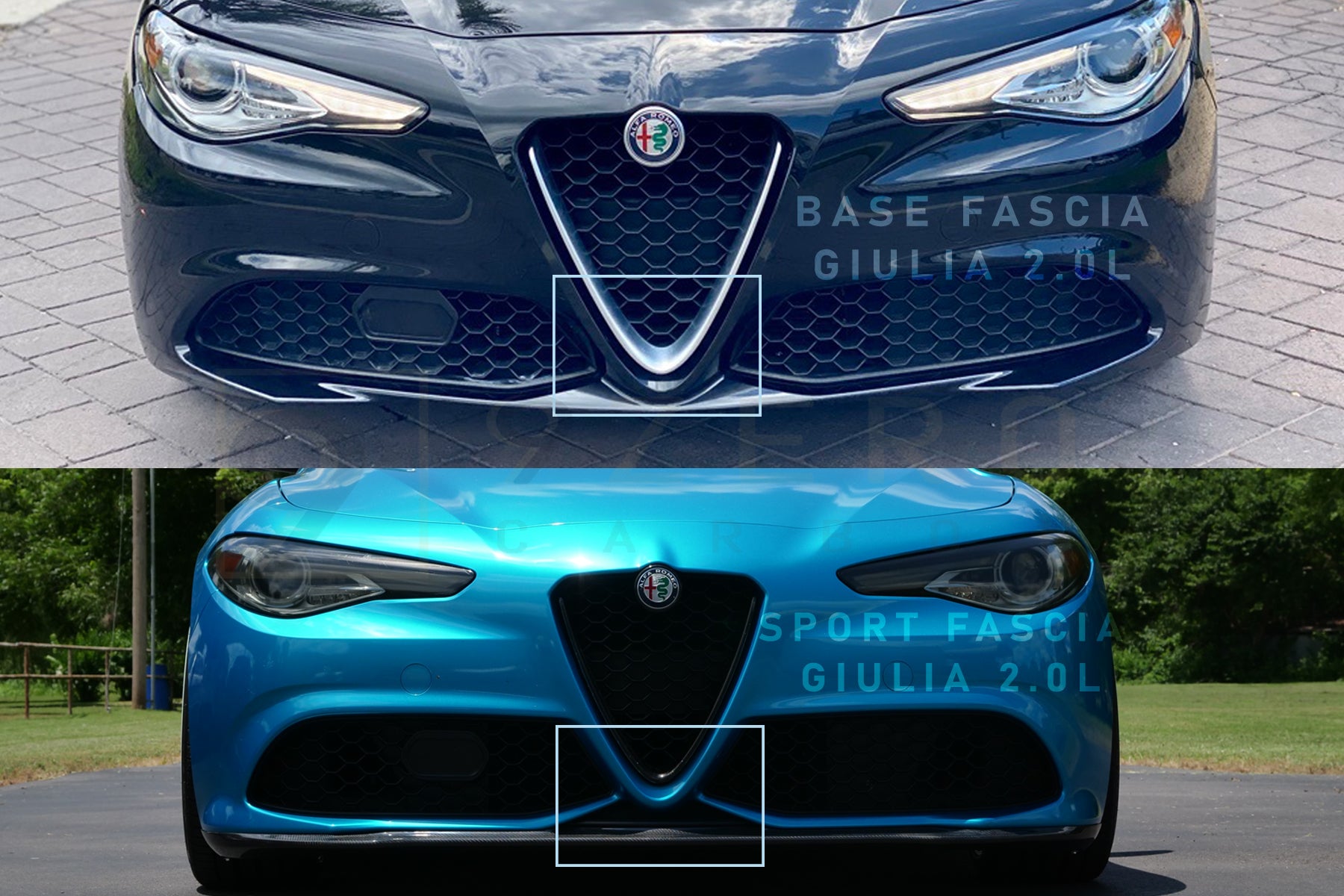 CARBON FIBER "QV STYLE" FRONT LIP (ALFA ROMEO GIULIA 2.0L SPORT)